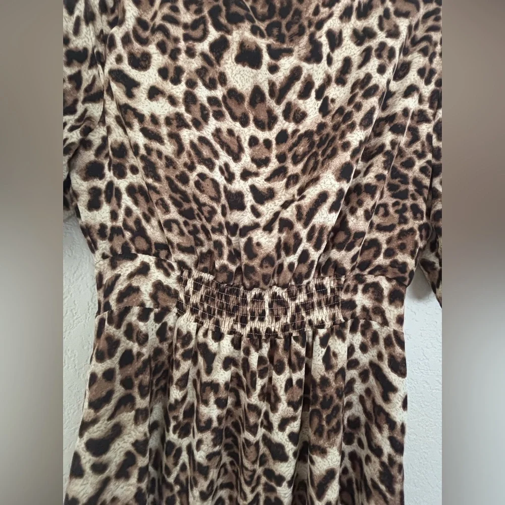 ASTR The Label leopard print button-down dress